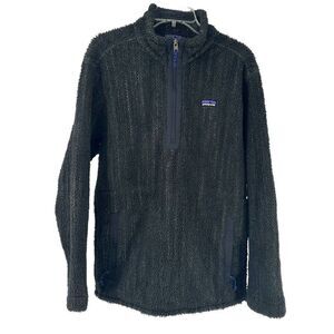 Patagonia High Pile Fleece 1/4 Zip Pullover Sweater Green Mens Size M Outdoor